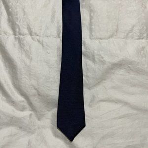 KENNETH COLE - THIN ROYAL DARK BLUE SILK NECK TIE